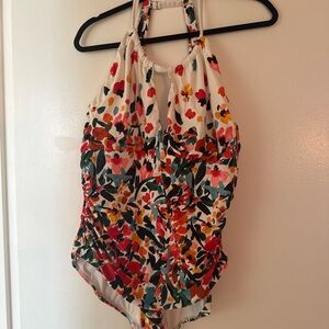 Anne Cole Multicolor Floral Swimsuit 18W